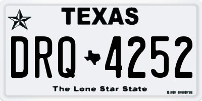 TX license plate DRQ4252