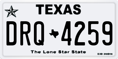 TX license plate DRQ4259
