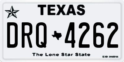 TX license plate DRQ4262