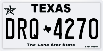 TX license plate DRQ4270