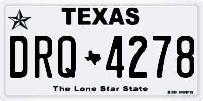 TX license plate DRQ4278