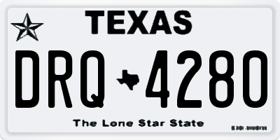 TX license plate DRQ4280