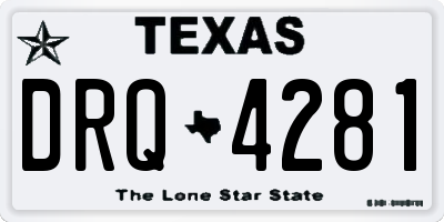 TX license plate DRQ4281