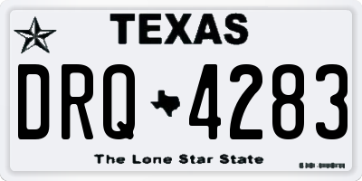 TX license plate DRQ4283