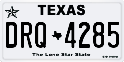 TX license plate DRQ4285