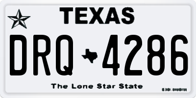 TX license plate DRQ4286