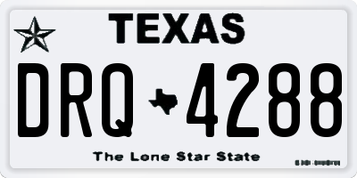 TX license plate DRQ4288