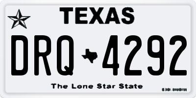 TX license plate DRQ4292