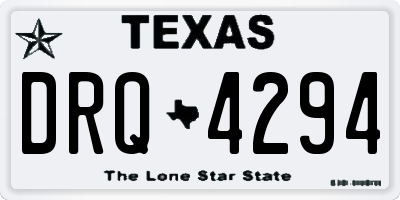 TX license plate DRQ4294