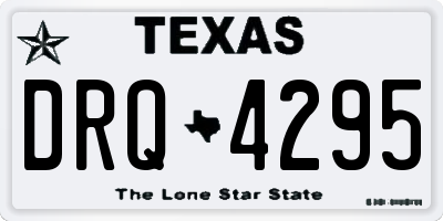 TX license plate DRQ4295