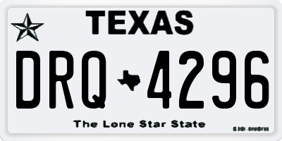 TX license plate DRQ4296