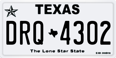 TX license plate DRQ4302