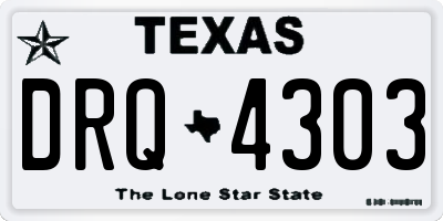 TX license plate DRQ4303