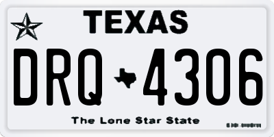 TX license plate DRQ4306