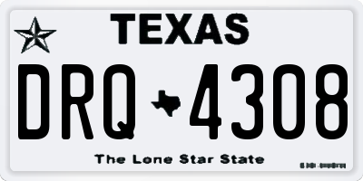 TX license plate DRQ4308