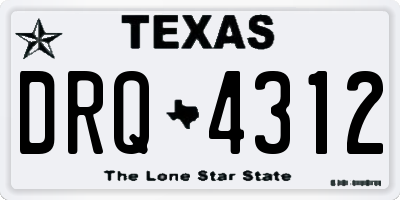 TX license plate DRQ4312