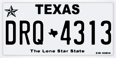 TX license plate DRQ4313