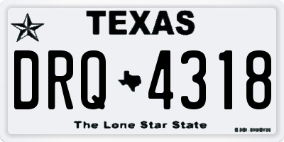 TX license plate DRQ4318