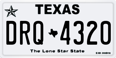 TX license plate DRQ4320