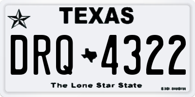 TX license plate DRQ4322