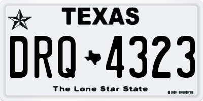 TX license plate DRQ4323