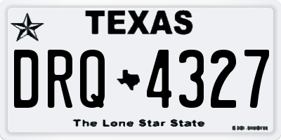 TX license plate DRQ4327