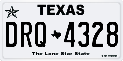 TX license plate DRQ4328