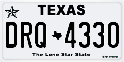 TX license plate DRQ4330