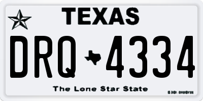 TX license plate DRQ4334