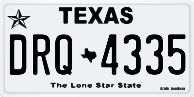 TX license plate DRQ4335