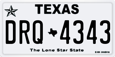 TX license plate DRQ4343