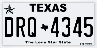TX license plate DRQ4345