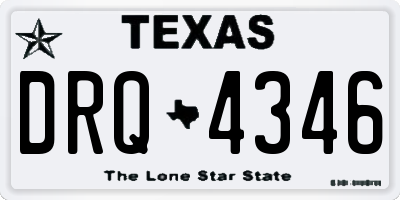 TX license plate DRQ4346