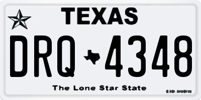 TX license plate DRQ4348