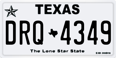 TX license plate DRQ4349