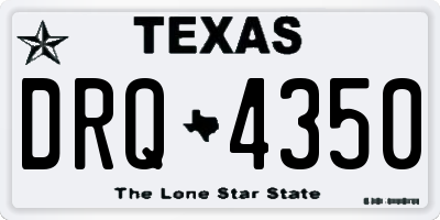 TX license plate DRQ4350