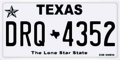 TX license plate DRQ4352