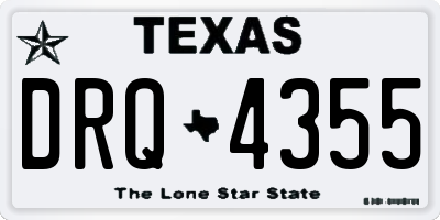 TX license plate DRQ4355