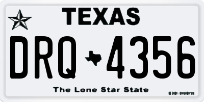 TX license plate DRQ4356
