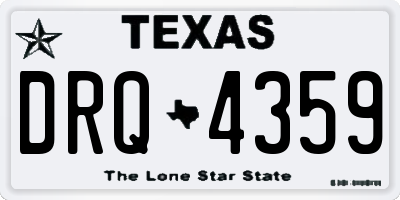 TX license plate DRQ4359