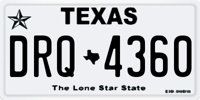 TX license plate DRQ4360