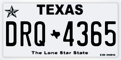 TX license plate DRQ4365