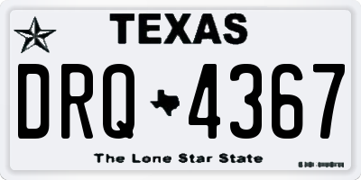 TX license plate DRQ4367