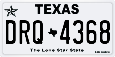 TX license plate DRQ4368