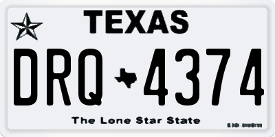 TX license plate DRQ4374