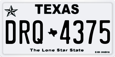 TX license plate DRQ4375