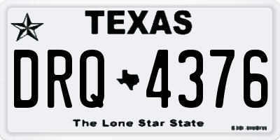 TX license plate DRQ4376