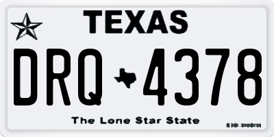 TX license plate DRQ4378