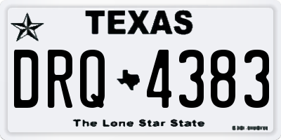 TX license plate DRQ4383
