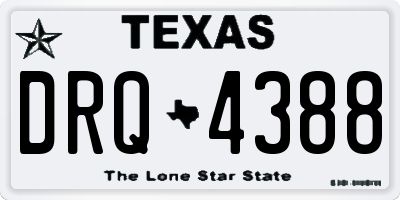 TX license plate DRQ4388